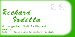 richard vodilla business card